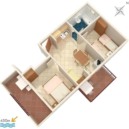 With Parking Space Orebic, Peljesac - 266 アパート