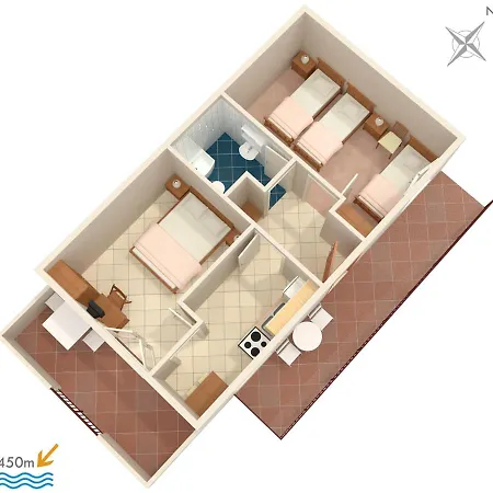 アパート With Parking Space Orebic, Peljesac - 266 オレビック